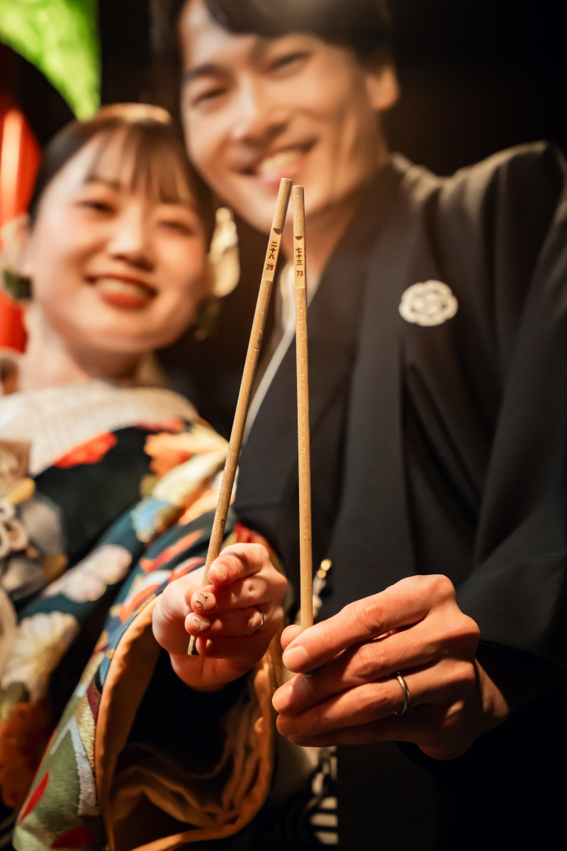浅草の夜を和装で歩く★燈籠の光に包まれたロケーションフォトウェディング