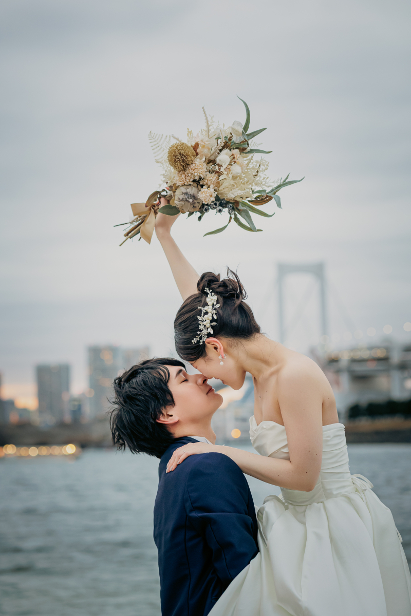 可愛いドレスと開放感あふれるロケーション
