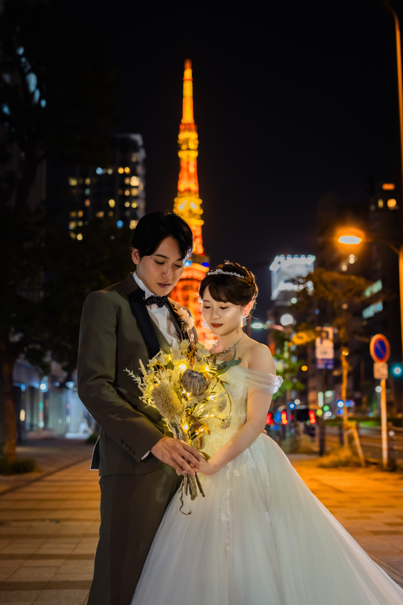 華やかさと上品さをひとつに♡ドレス&times;タキシードでつくるウェディングフォト
