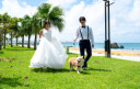 沖縄北谷町は愛犬とのウェディングフォトにもぴったり