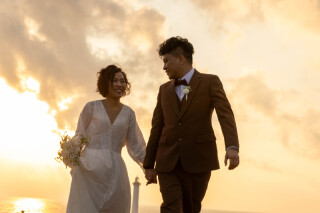 北谷町の夕方や夜のシーンにぴったりな新郎のヘア・スタイリングポイント