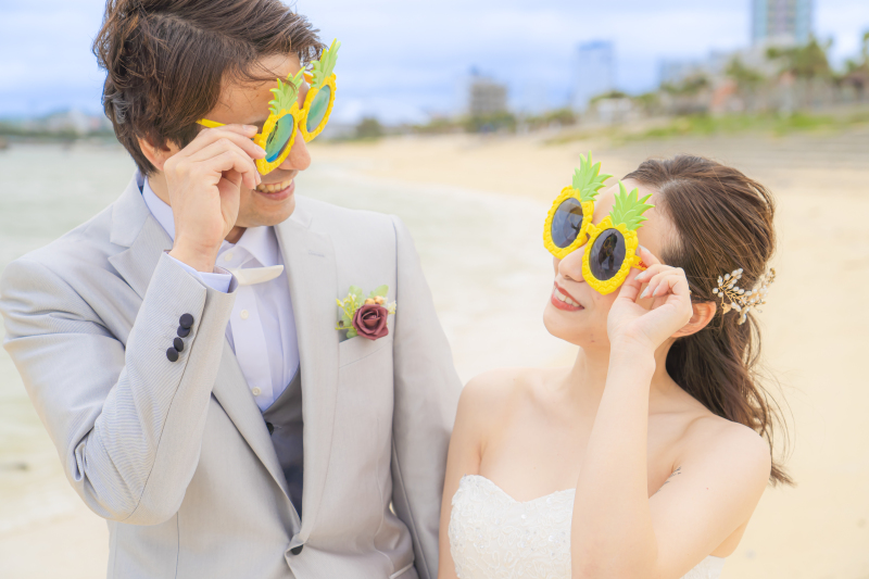 沖縄北谷町でのフォトウェディングに似合うヘアアクセサリー