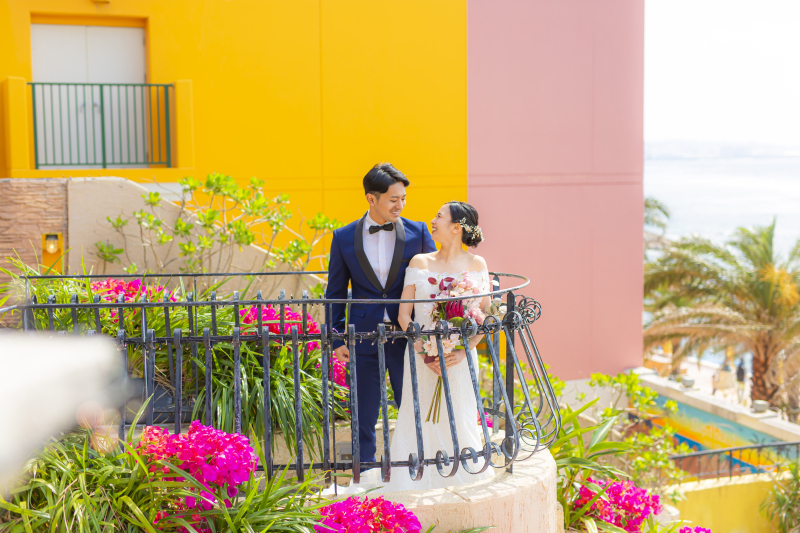 沖縄北谷町でのフォトウェディングに似合うヘアアクセサリー