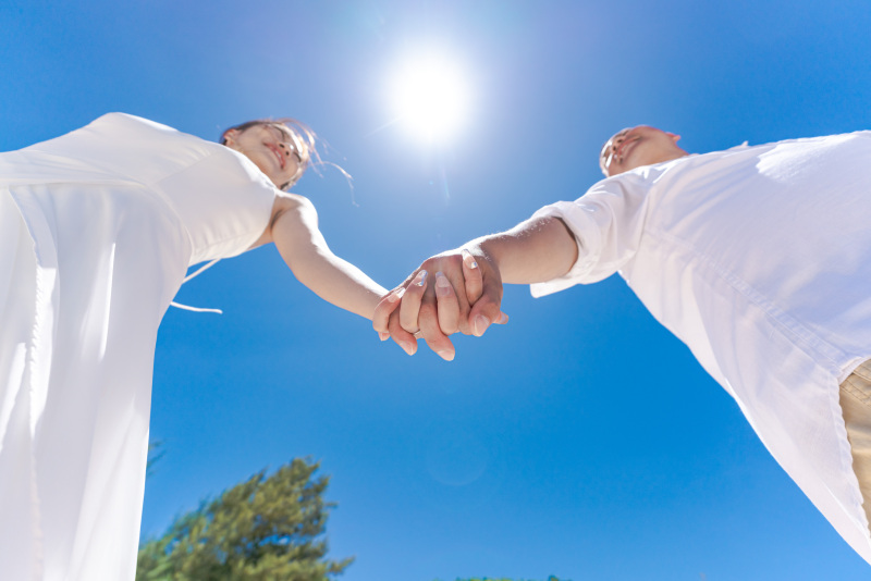 雨予報でも島のどこかでは雨が止んでいたり青空が見えることもしばしば！