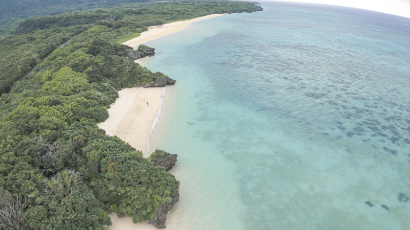 空から見る海は壮大です！ドローン撮影をフォトウエディングでも