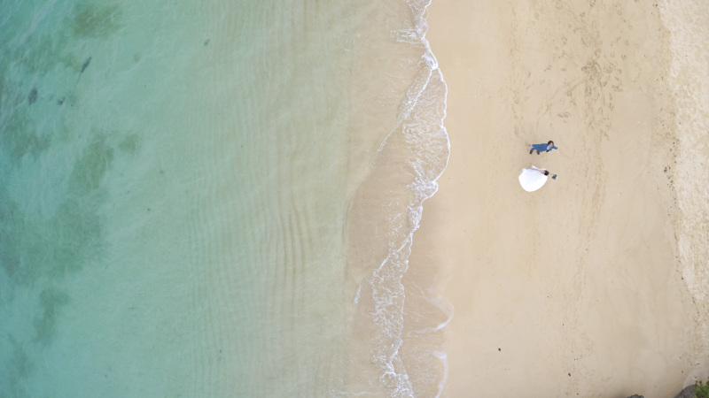 ドローン国家資格保有者在籍。フォトウェディングでドローン撮影