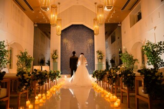 幻想的なキャンドルのデコレーション撮影を