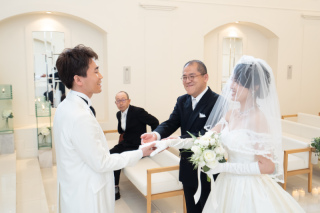 フォトウェディングに挙式風セレモニーを取り入れて☆