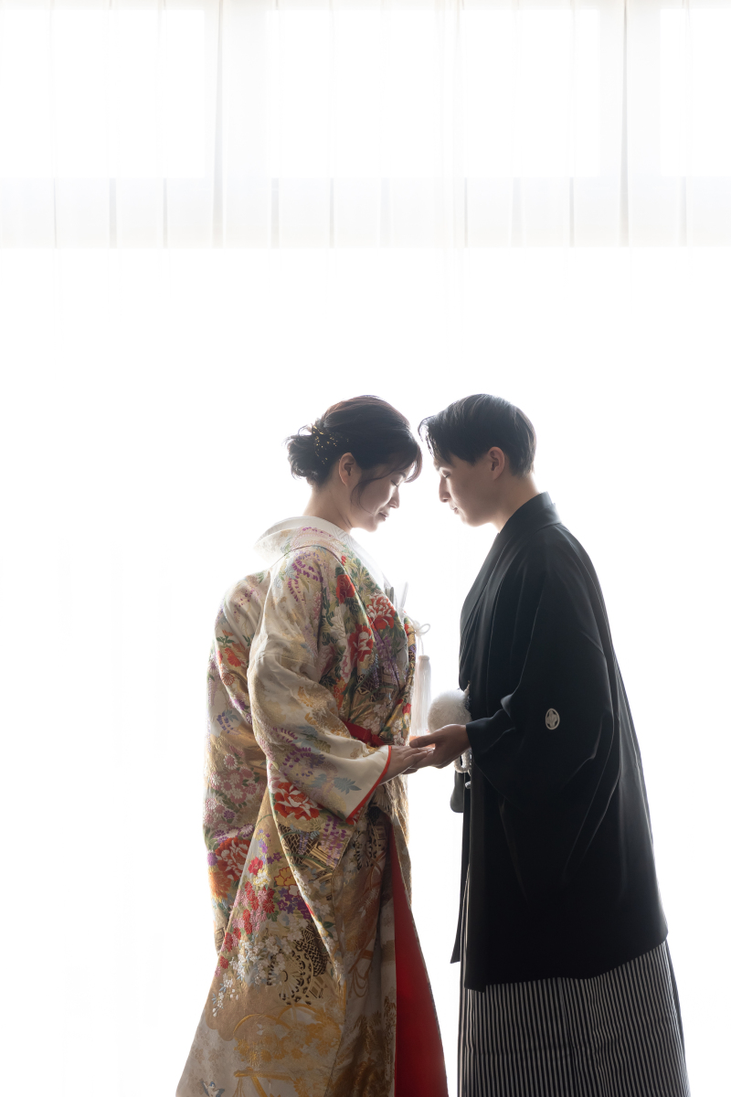 館内スタジオで和装撮影