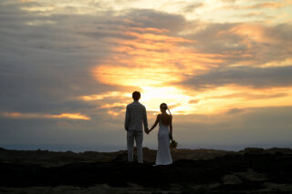 とっても良いグラデーションの夕焼けでした