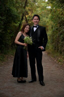 ◇黒タキシード×ブラックドレス◇こんな組み合わせもいかがでしょうか