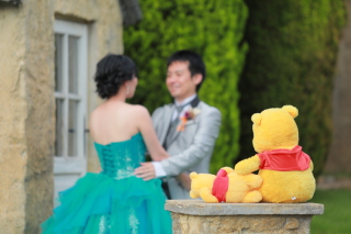 ぬいぐるみプーさんと一緒に♪