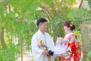 お持ちいただいたぬいぐるみと♪