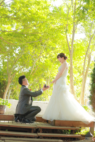 緑がいっぱいのお庭で♪