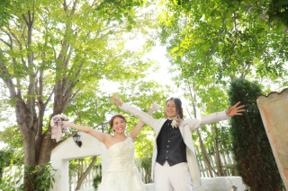 大きなお庭で！