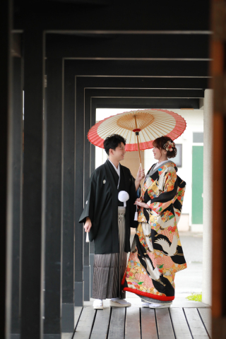 雨の日のフォトウエディング♪