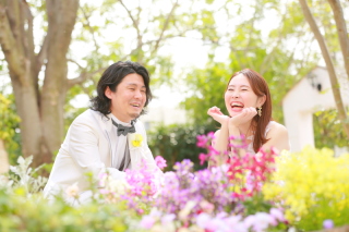 お花と一緒に…