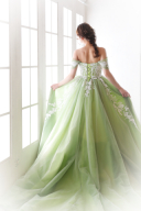 ドレスを広げて♪