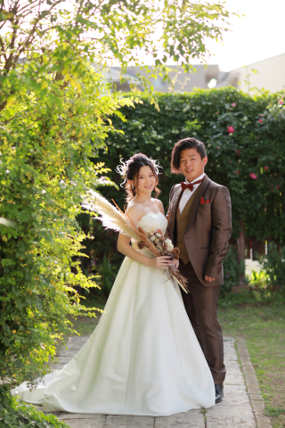 お庭でフォトウエディング♪