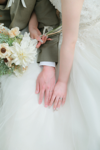 結婚指輪で♡
