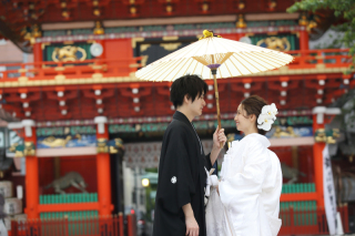 写真に映える番傘は無料お貸出し！