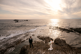 海岸にとっても近い場所で撮影◎