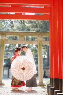 常磐神社の赤い鳥居♡