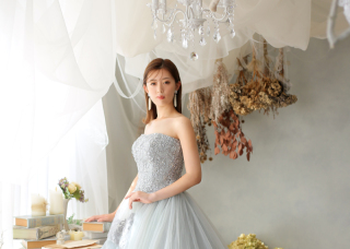 Blueグレーのドレス♪