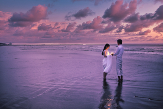 海でリフレクションフォト