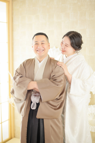 笑顔がとっても可愛い新郎♡新婦