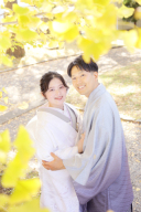 カワイイ銀杏並木と一緒に・・・