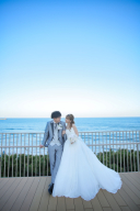 水族館ロケの前に少しだけ海の見えるフォトスポットで・・・