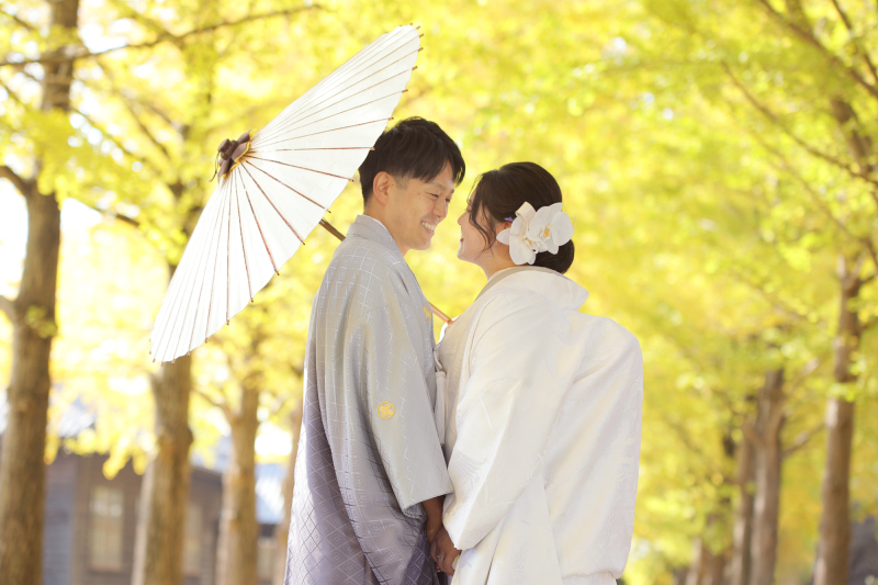 イチョウ並木と君とぼく♡