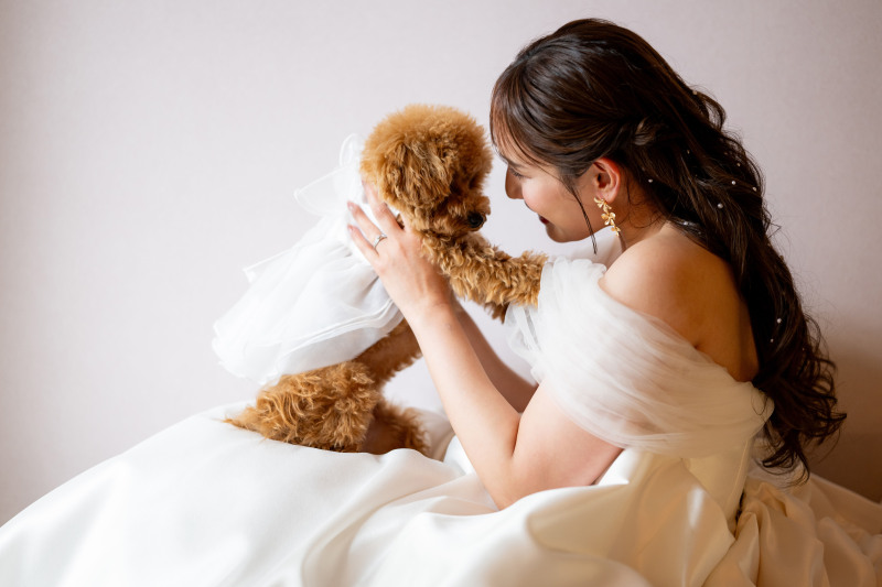 ウェディングフォトで叶えるペットと幸せウェディングフォト♪