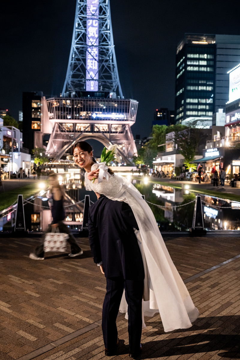 【テレビ塔】でナイトウェディングフォト!