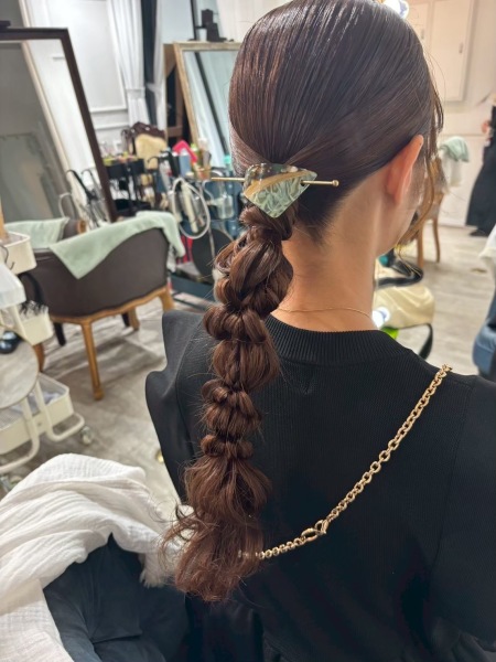 外ロケ編みおろしアレンジ特集⭐︎ヘアメイクスタイリスト\\Nagai//