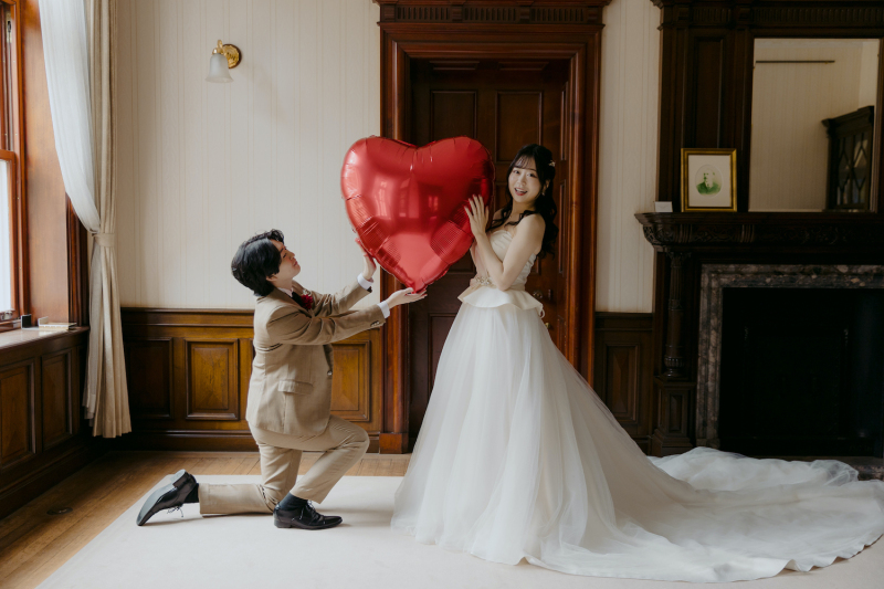 お手軽なのに可愛い&ldquo;バルーン&rdquo;を使ったウェディングフォトショット