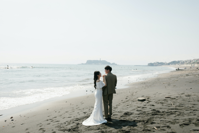 鎌倉&ldquo;七里ヶ浜&rdquo;で前撮り！　素敵なオーシャンウェディングフォトを