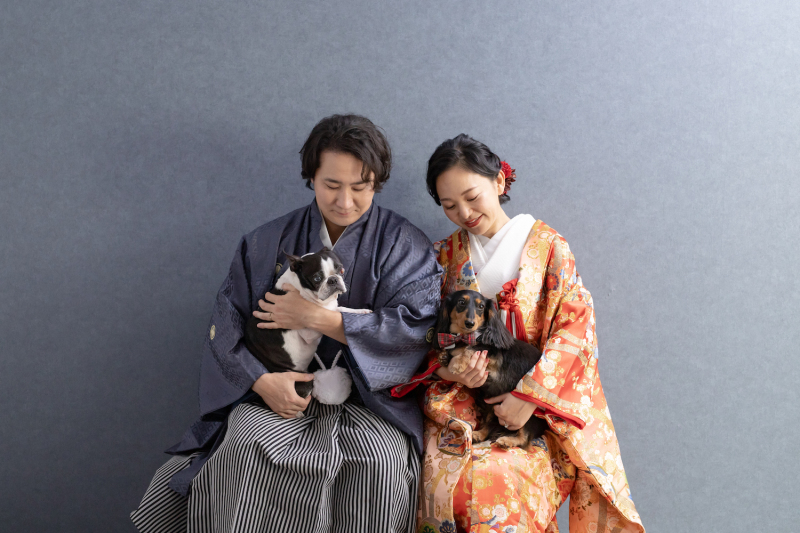 ペットも大切な家族だから。ペットと映るほんわかウェディングフォト