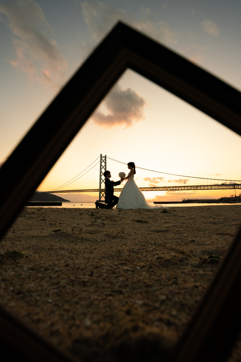 空と海に包まれて♡アジュール舞子で叶える洋装前撮り