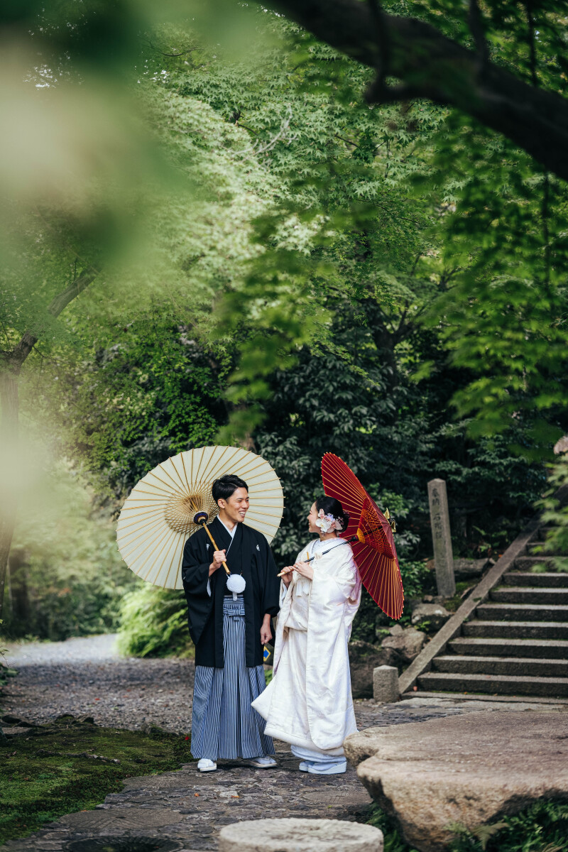 【新緑の和装前撮り】鮮やかな緑に包まれる、お二人だけの特別なロケーションフォト