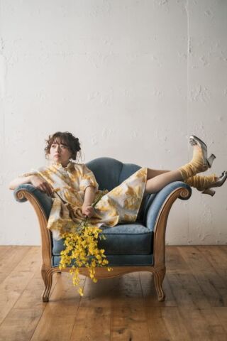 柔らかく可憐に映える、パステルカラーのフォトウェディングコーデ