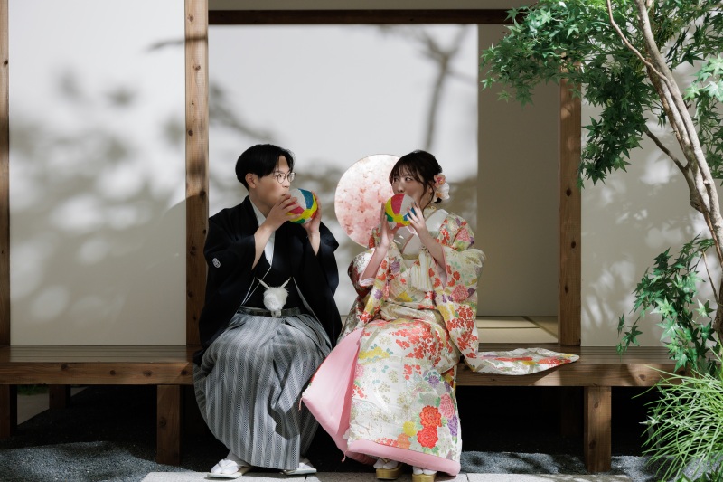 屋内庭園スタジオで