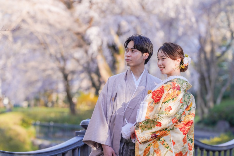 春に包まれる、和装ロケーションフォト