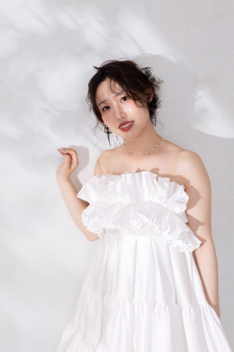 可愛さも抜け感も叶う♡軽やかミニ丈ドレス