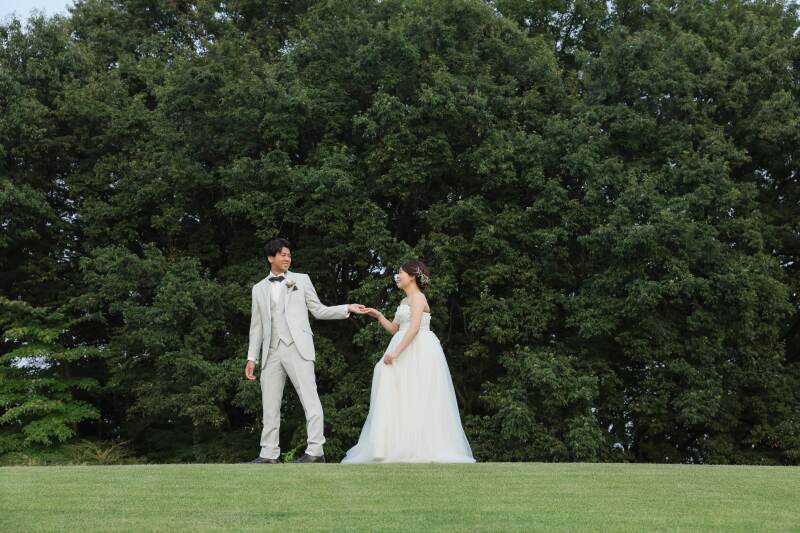 時間で変わる光を楽しむガーデン撮影!洋装・和装の2着プラン