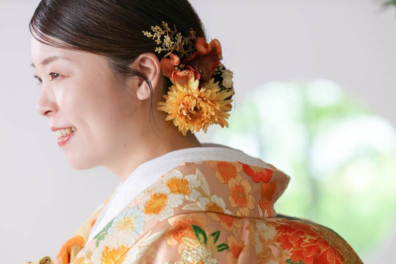 時間で変わる光を楽しむガーデン撮影!洋装・和装の2着プラン