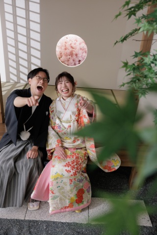 屋内庭園スタジオで