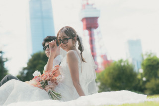 【理想のブーケ選び】ドレスとのバランスで印象が変わる♡