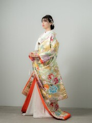 凛花の寿ぎ(薄緑白暈し) 